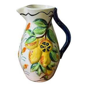 Majolica style sangria pitcher